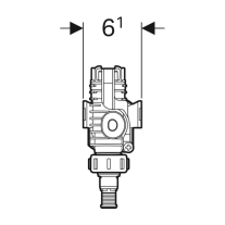 Valva de umplere, Geberit, tip 380, racord de apa lateral, niplu din alama